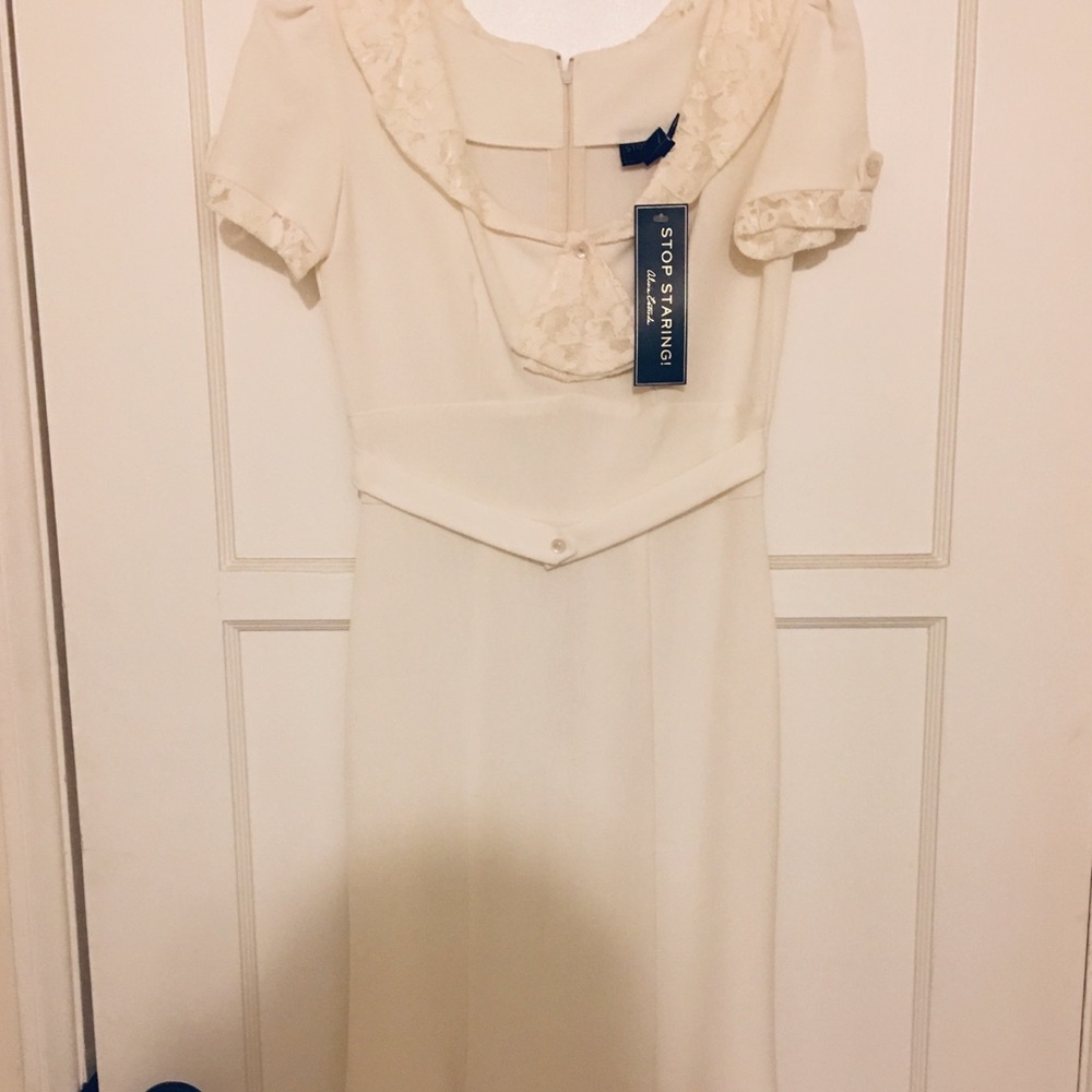 Stop Staring! Reilene dress in Ivory,  Small